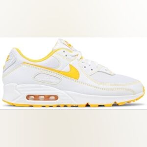 Men's Nike Air Max 90 White & Laser orange Sneakers